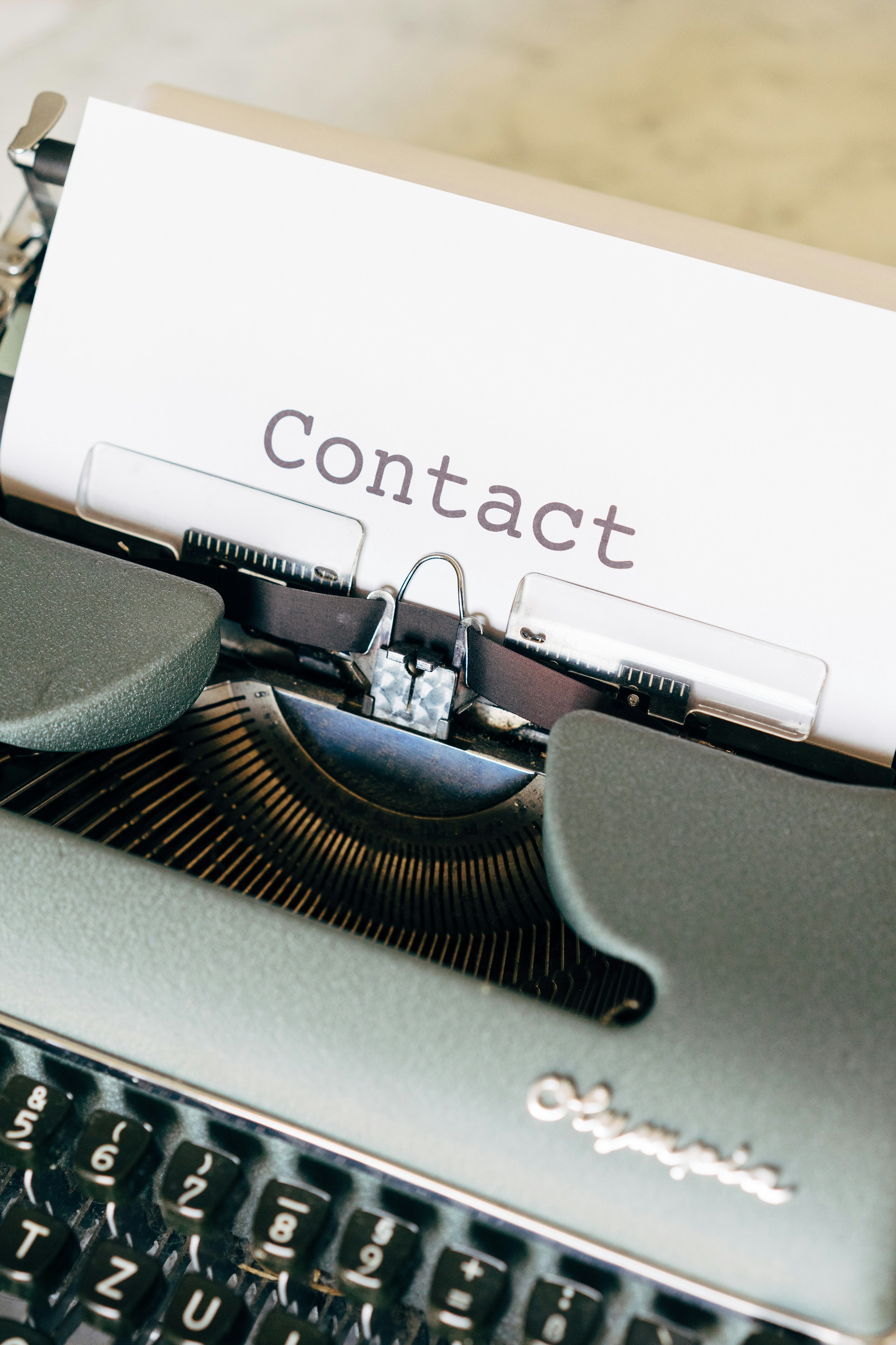 A contact page